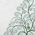 thumbnail image 2 of 18" x 18" Simply Daisy Decorated Filigree Tree Polyester Indoor/Outdoor Pillow, Forest Green Qty 1, 2 of 3