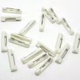 thumbnail image 3 of U8MO 50 White Plastic Pin Back Brooch Finding 22mm Safty Catch, 3 of 5