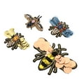 thumbnail image 3 of 4 Piezas Apliques de Hechos Abejas 3D Coser de de Imitación pa Bolsas Decorativas Abalorios Ropa Tela I Hugo Costura De Apliques De Lentejuelas Parches, 3 of 10