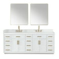 thumbnail image 2 of Gavino 84" Wood Vanity in White with Composite Stone Top with Mirror, 2 of 12