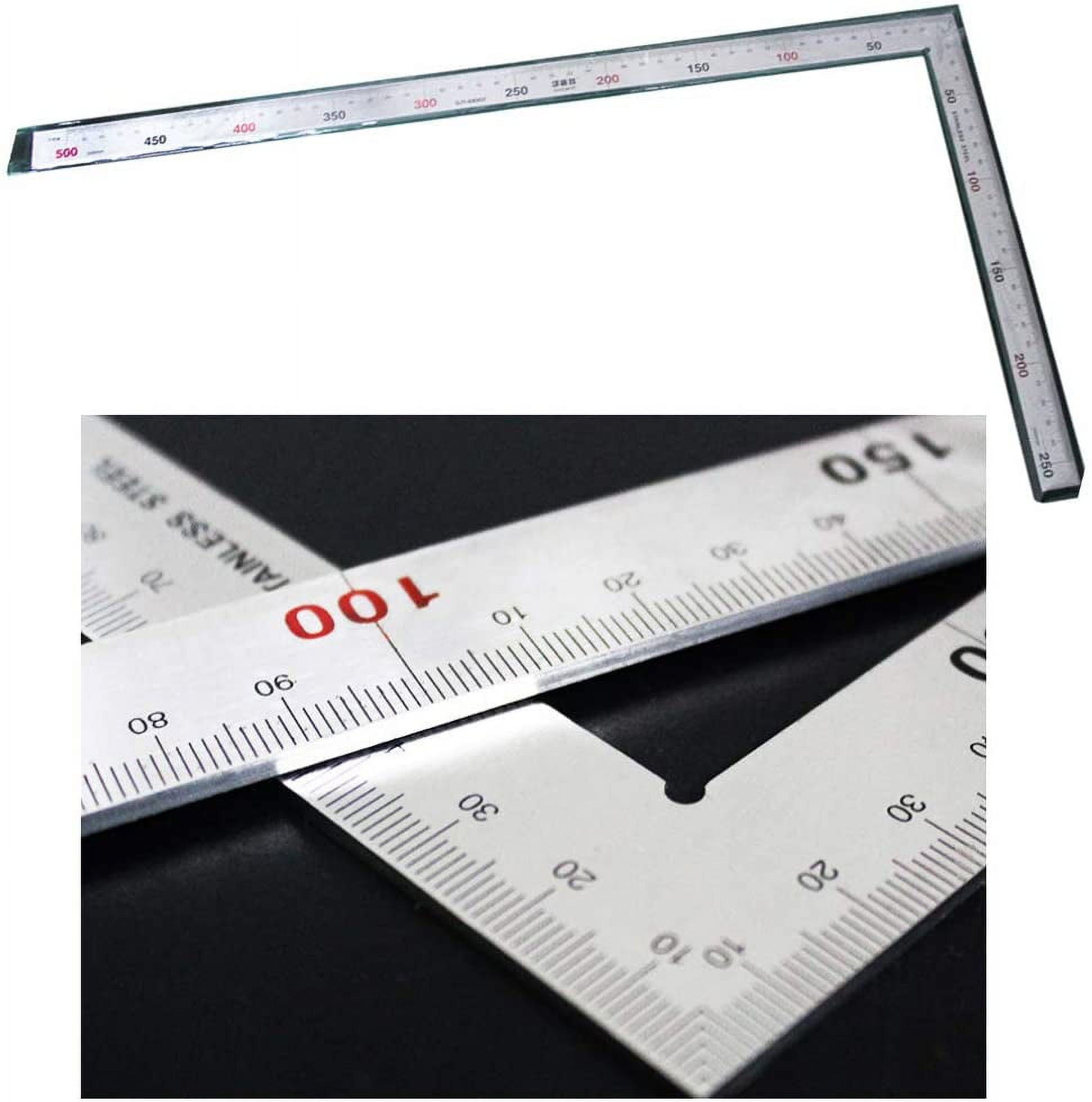Small Square ruler for leathercraft 3x2 inches or 5x6 cm, Stainless steel  Measuring Tool, Scale Metal ruler, DIY tool, Pocket EDC tool 98944 in  online supermarket