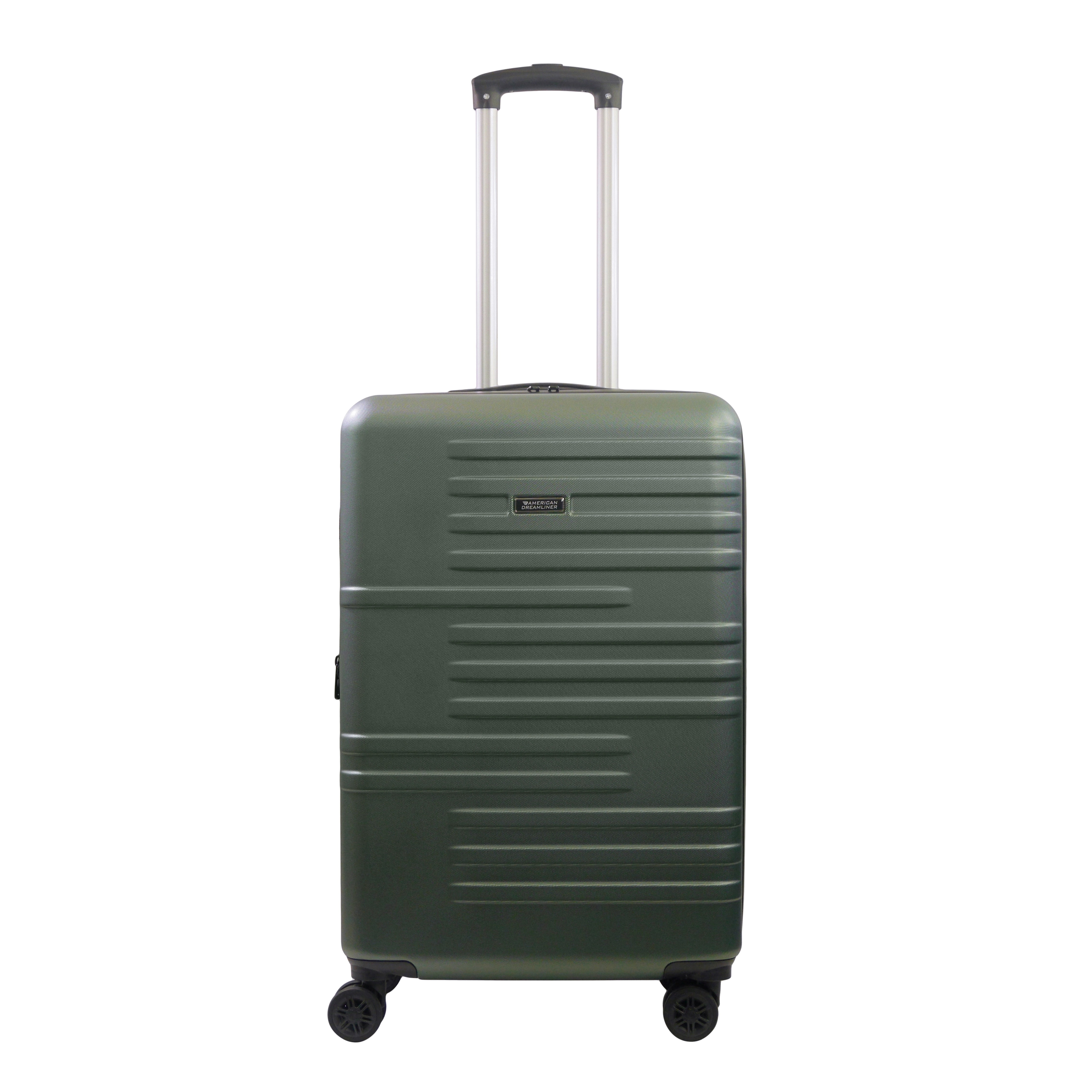 American Dreamliner 26.5 Inch Rolling Luggage, Hardshell Suitcase with Spinner Wheels, Green