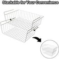 thumbnail image 6 of Under Shelf Hanging Basket,White Under Shelf Storage Basket,Metal Wire Storage Basket Organizer,Undershelf Storage Unit Kitchen,Iron Mesh Shelf Basket Cabinet,For Office,Pantry,Cabinet,Bathroom, 6 of 7