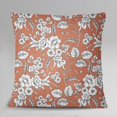 thumbnail image 4 of S4Sassy Floral Print 2 Pcs Peach Cotton Poplin Square Cushion Cover Pillow Case Throw-16 x 16 Inches, 4 of 4