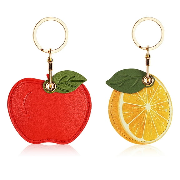 YUHUINCZRY Leather AirTag Keychain Case - Compatible Air Tag GPS Tracker Accessory