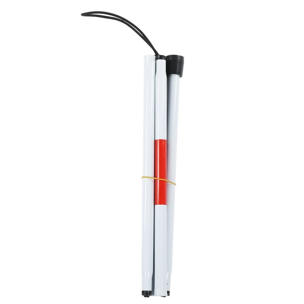 Ymiko Cane Collapsible Reflective White+Walking Stick For Blind Visual  Impaired Red