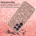 thumbnail image 4 of Compatible with Samsung Galaxy S23 Ultra Case, Glitter Sparkly Samsung S23 Ultra Phone Case with Slim Silicone Shockproof Protective Bumper Cover for Cute Girls Women (Rose Gold), 4 of 7