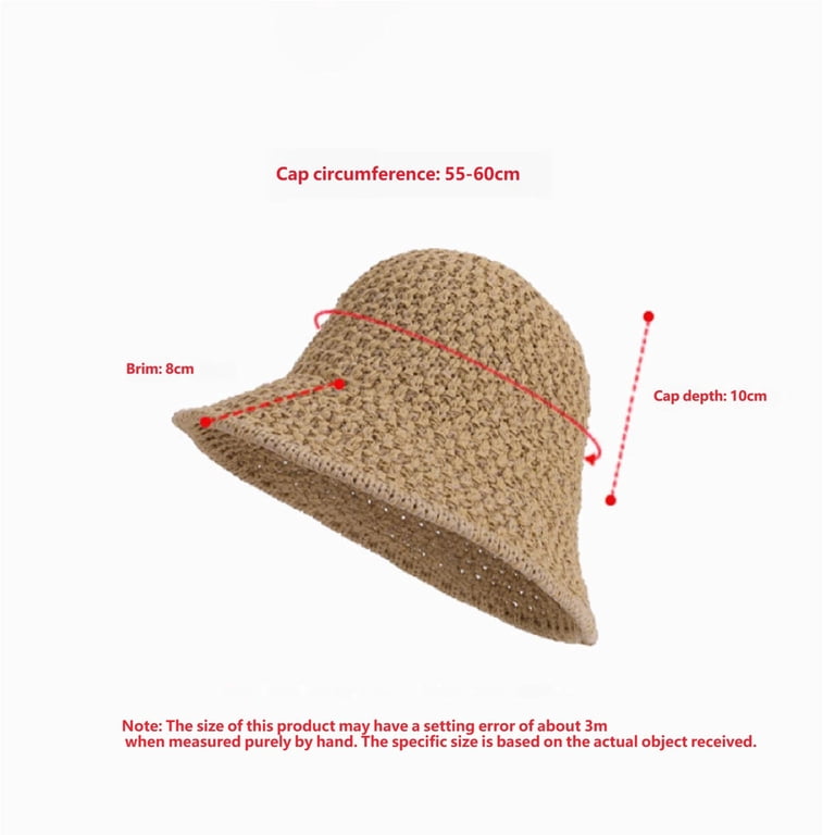 Womens Sun Hat Handmade Straw Bucket UV Protection Wide Brim  display picture 1