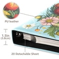 thumbnail image 3 of FORMRS 3 Ring Photo Album 4"x6" Self Adhesive Large Capacity PU Leather Cover, Orange Floral Tomatoes, 3 of 8