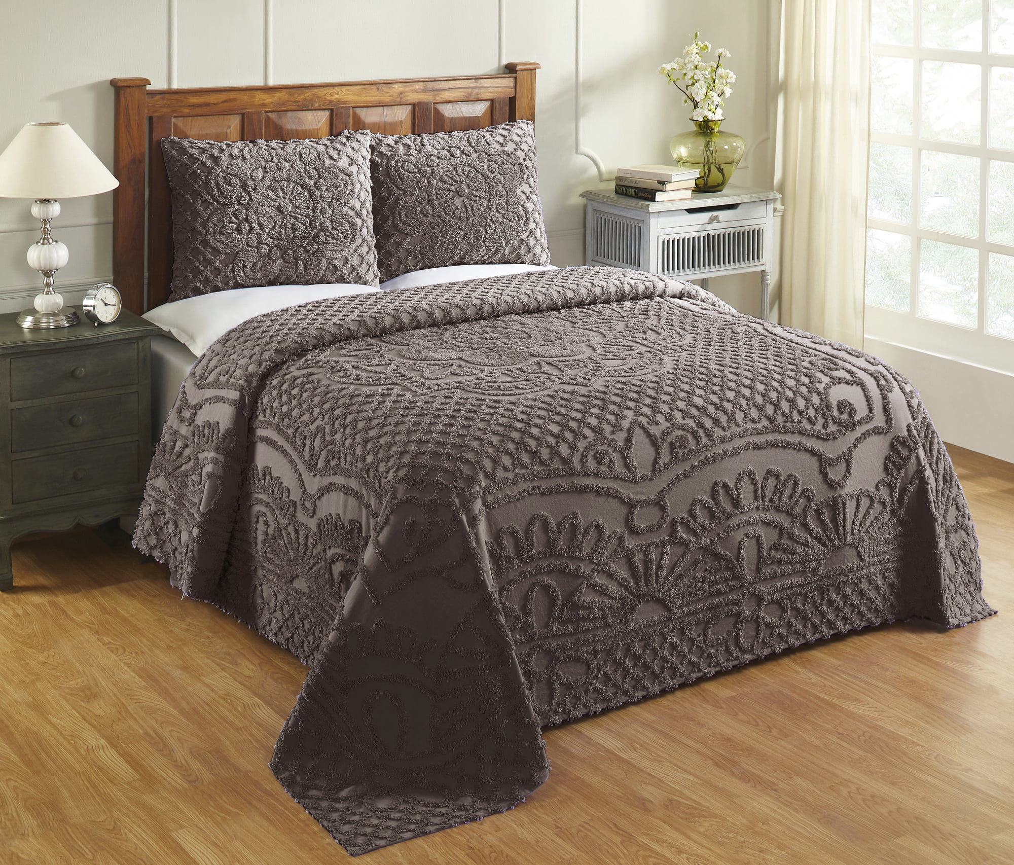 Better Trends Trevor Queen Bedspread with 2 Standard Shams, CoCo - Walmart.com - Walmart.com