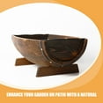 thumbnail image 3 of RENACLIPY Half Barrel Planters Outdoor Flower Pots Rustic Wooden Planters For Wedding Scene 1Set, 3 of 8