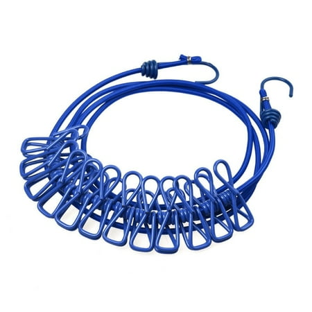 

Tiitstoy Portable Clothesline for Camping/Backyard/Rv Durable Wild Travel Portable Windproof Elastic Clothesline Clips Hanger