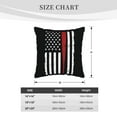 thumbnail image 4 of DouZhe Velvet Decorative Throw Pillow Covers Set of 2, Soft Square Cushion Cover with Invisible Zipper Abstract American Baseball Flag Printing, 20"x20", 4 of 7