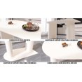 thumbnail image 6 of 7-Piece Dining Table Set with 6 Armless Dining Chairs, 63" Kitchen Table & Chairs Set for 4-6, Dining Room Table with MDF Board, Perfect for Small Space, Easy Clean, Cream+Black, 6 of 8