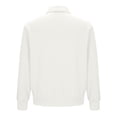 thumbnail image 5 of gbyLJF Mens Quarter Zip Sweatshirts Solid Color Long Sleeve Turndown Collar Sweaters Loose Fit Autumn Casual Pullover Tops, 5 of 6