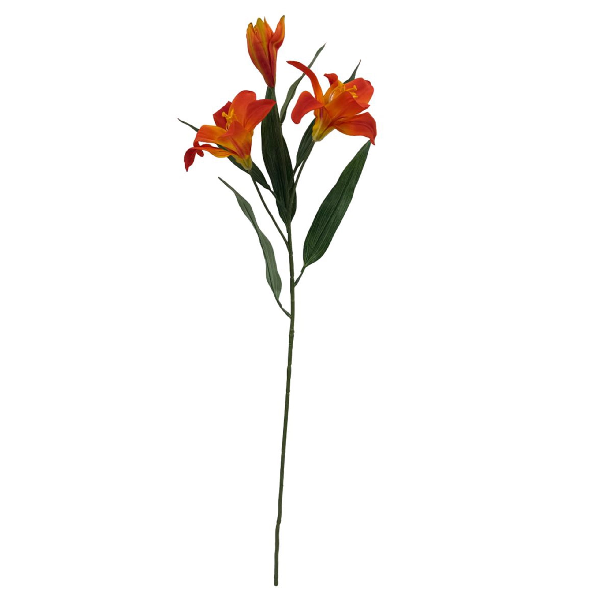 (2 pack) Mainstays 31" Artificial Orange Tiger Lily Flower Stem, Set of 6, Indoor Decoration