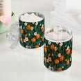 thumbnail image 2 of Yayeee 4 Pack Qtip Holder Bathroom Cotton Swab Canister with Lid Clear Dispenser Set, Orange Leaves, 2 of 6