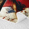 thumbnail image 5 of Manfei Motorcycle Silhouette Quilt Full,Vintage American Flag Full Bedspread Sets,Blue Red White,3pcs, 5 of 7