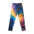 thumbnail image 5 of Landzoo One Girls Starry Sky Print Slim Fit Athletic Casual Pants Stretchy Leggings For Play Everyday Wear Cozy Breathable Toddler Pants 5-6 Years, 5 of 5