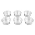 thumbnail image 2 of 4 Inches 6pcs Cake Mould Non Stick Removable Base Round Cake Pan Set for Wedding Birthday Party, 2 of 16