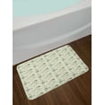thumbnail image 2 of Jellyfish Bath Mat, Continuous Design of Medusa Ocean Creature with Tentacles Nautical, Plush Bathroom Decor Mat with Non Slip Backing, 29.5" X 17.5", Eggshell Laurel Green, by Ambesonne, 2 of 2