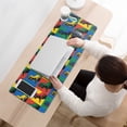 thumbnail image 3 of Long Mouse Pads for Desk,Colorful Dinosaurs Pop Art Square Desk Mats on Top Of Desks, Desk Mouse Pad Extra Large with 3mm Non-Slip Base and Stitched Edge for Gaming,Work,Home 31.5"x11.8", 3 of 5