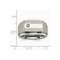 thumbnail image 7 of Grey Titanium Ring Band Wedding Diamond Satin & Polished, 7 of 7