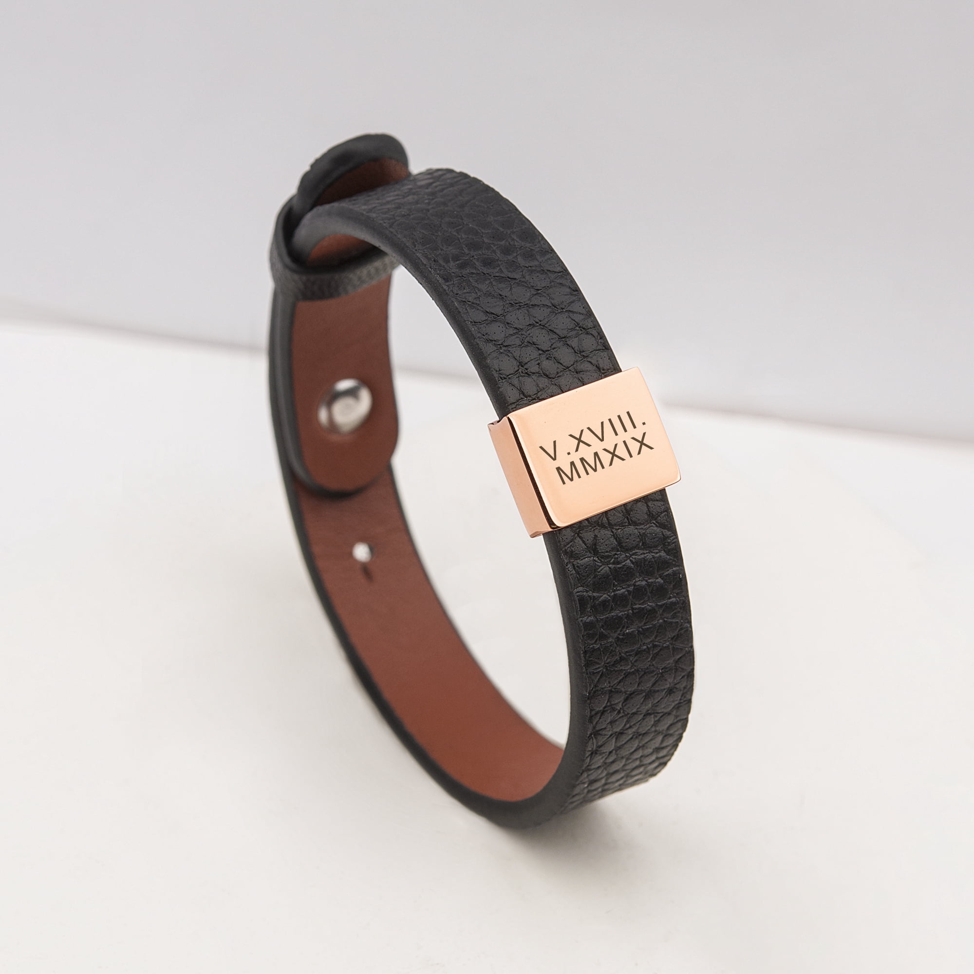 Fathers Day Gift From Wife - Custom Leather Bracelet Mens - Adjustable Cuff Wristband Bracelet - Fathers Day Gift for Husband - Gift for Him