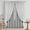 Grey, variant on Linen Curtains for Living Room Double Layers Curtains for Bedroom Farmhouse Window Curtain with Linen Lace, Light Filtering Curtain 63 Inch Length, Rod Pocket Drape with 2 Tiebacks, Red