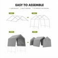 thumbnail image 7 of Shelter Storage Shed,Portable Garage Carport for Motorcycle,Boat, or Garden Tools,Bicycle Storage Shed with Roll-Up Zipper Door and Vent,Motorcycle Shelter with Waterproof PE Tarp, 7 of 7