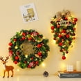 thumbnail image 3 of Gumesh Lifelike Christmas Wreath with Artificial Pine Cones & Berries, Frosted Greenery Front Door Decor, All-Weather Outdoor Holiday Decoration, 3 of 4