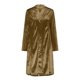 thumbnail image 5 of Blusa de terciopelo dorado con escote en V para mujer, ideal para fiestas informales, con abertura en la espalda y bolsillos, mezcla de poliéster y elastano, ideal para usar en casa o por la,, 5 of 9