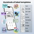 thumbnail image 4 of Label Maker-Barcode Label Printer, Bluetooth Label Maker Machine with Tapes for Small Business,Home Use,Logo,Sticker Printer with 80 Fonts & 300 Templates, Black, 4 of 18