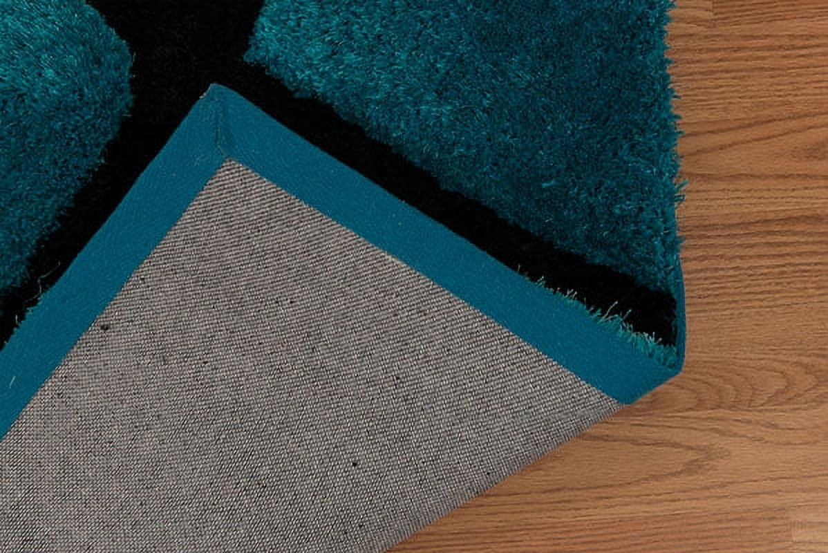United Weavers Veria Blitzen Shag Geometric Area Rug, Aqua, 5'3" X 7'2"