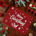 thumbnail image 5 of Dmlowu Christmas Placemats - Non-Slip Placemats for Dining Table, Heat Proof Christmas Place Mats for Kitchen Dining Holiday Party Decor, Merry Christmas Decorations Table Mats, 5 of 6