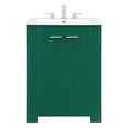 thumbnail image 4 of Modway Maybelle Modern Wood/Ceramic Bathroom Vanity in Green/White, 4 of 10