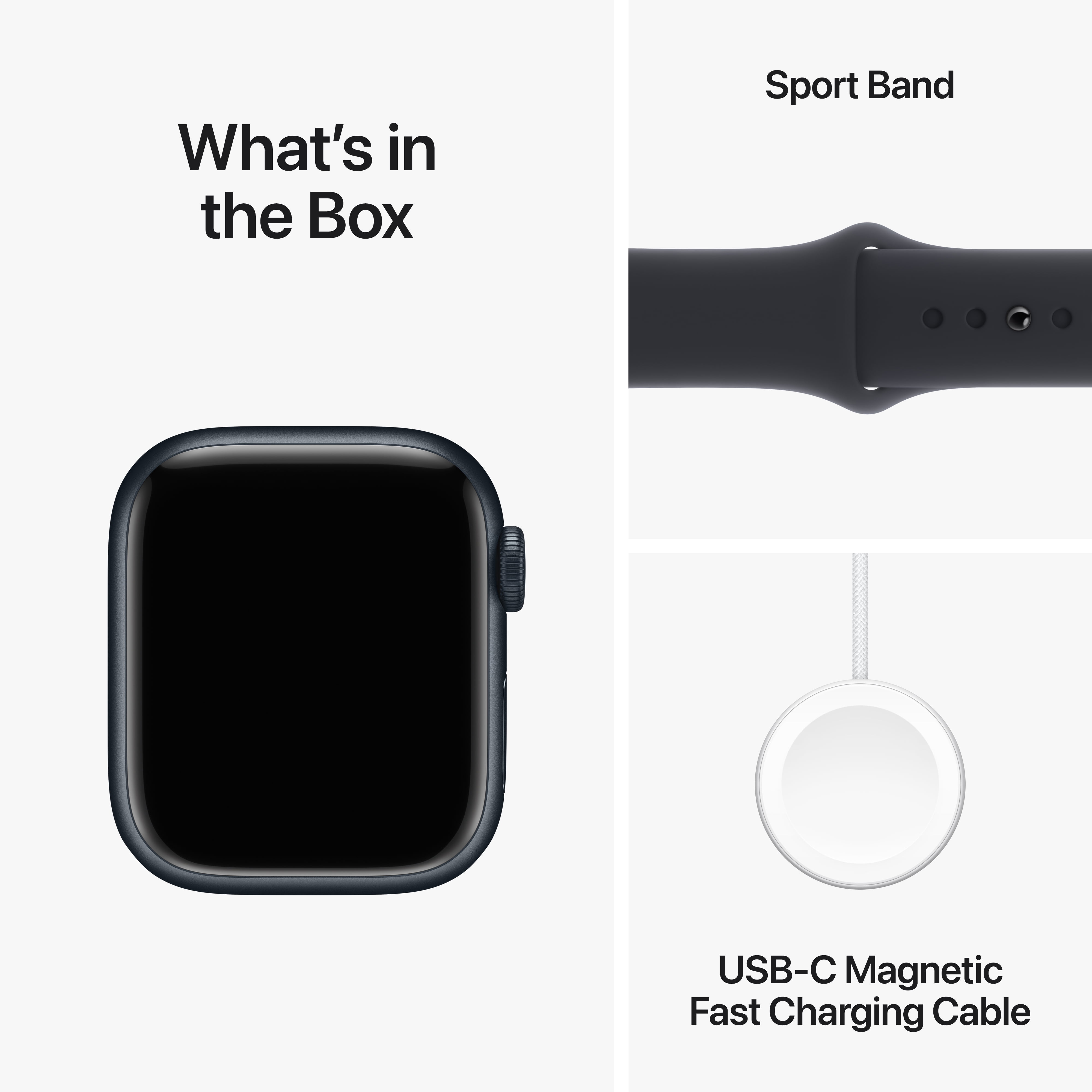 Apple Watch Series 9 GPS + Cellular 41mm Midnight Aluminum Case with  Midnight Sport Band - S/M