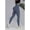 Dark Grey, variant on Women Yoga Sports Ribbed Seamless Leggings High Waisted Workout Gym Yoga Pants Quick-Drying Off-White S