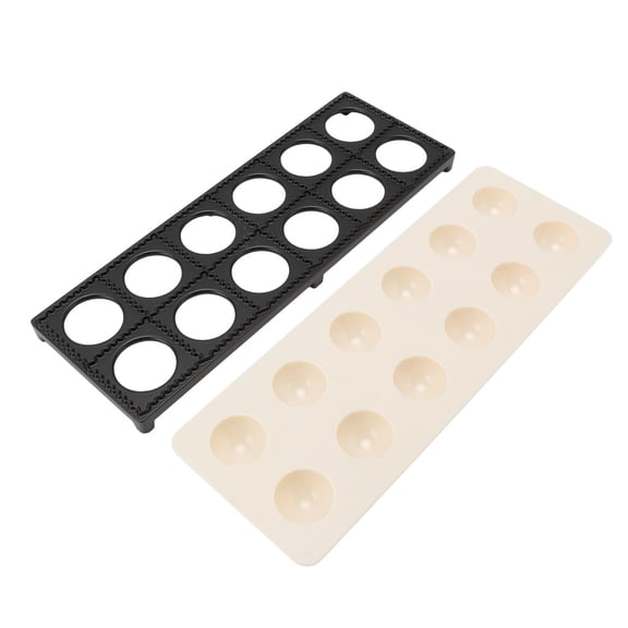 YAHHU 12‑Hole Aluminum & ABS Ravioli Press – Durable Dumpling Maker for Homemade Agnolotti, Square & Round Dumplings