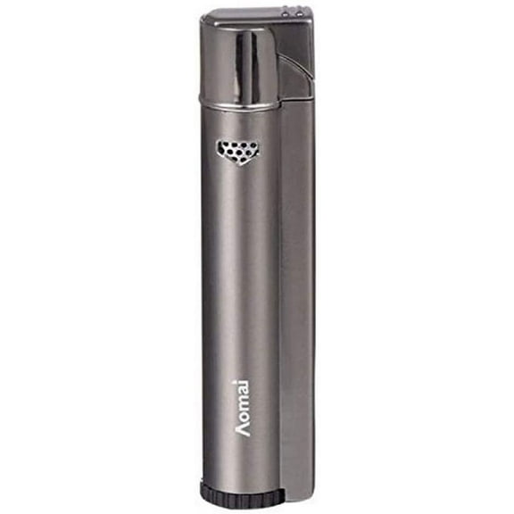 Piioket Aomai Metal Cigarette Lighter Windproof Refillable Butane Gas Cigar Lighter - Gray