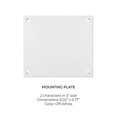 thumbnail image 4 of 5-Inch Mounting Plate for Lighted Address Numbers by LN LUMANUMBERS, Durable Stainless Steel, (For 2 Numbers, Off-White), 4 of 4