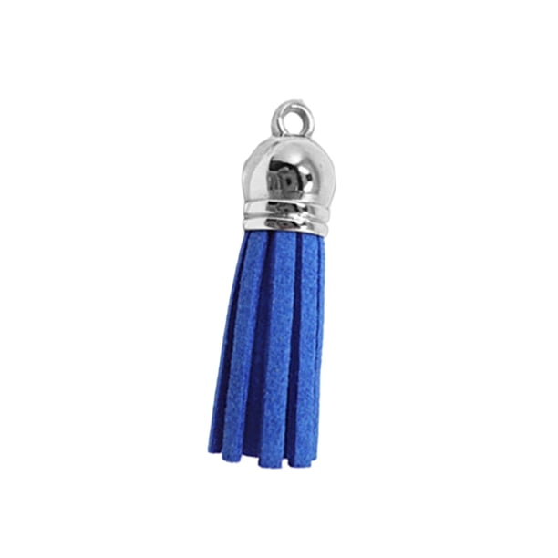 Wosthever 28 piezas bolsa Keychian encantos único exquisito llavero borlas Simple llavero borla adorno DIY accesorio para bolsos llaves Artesanía Azul real Wosthever HA059646-11B