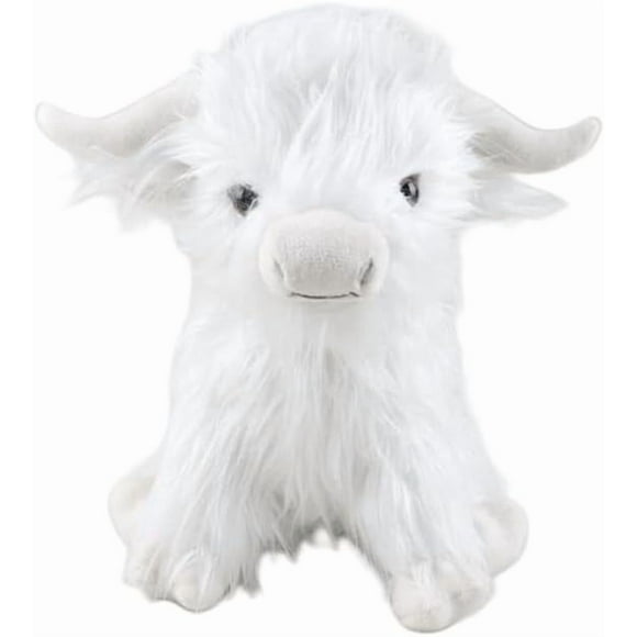White Yak Plush Toy 9" - Realistic Cow Stuffed Animal with Soft Fabric, Creative Highland Cow Toy, Ideal Gift for Kids & Animal Lovers Birthday Christmas Festival
