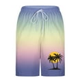 thumbnail image 4 of Runfenguu Biker Shorts, Boy Shorts Men'S Summer Gradient Printed Casual Large Elastic Waist Drawstring Pocket Shorts Yoga Shorts, 4 of 5