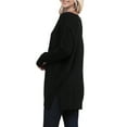 thumbnail image 4 of Doublju Women's Long Sleeve V-Neck Loose Fit Knit Sweater with Plus Size, 4 of 4