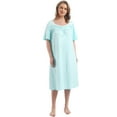 thumbnail image 3 of FEREMO 100% Cotton Plus Size Nightgowns for Women Short Sleeve Ladies Sleepwear, 3 of 6