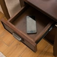 thumbnail image 4 of Leick Home 10506 Laurent One Drawer Narrow Side Table with Shelf, Chocolate Cherry, 4 of 14