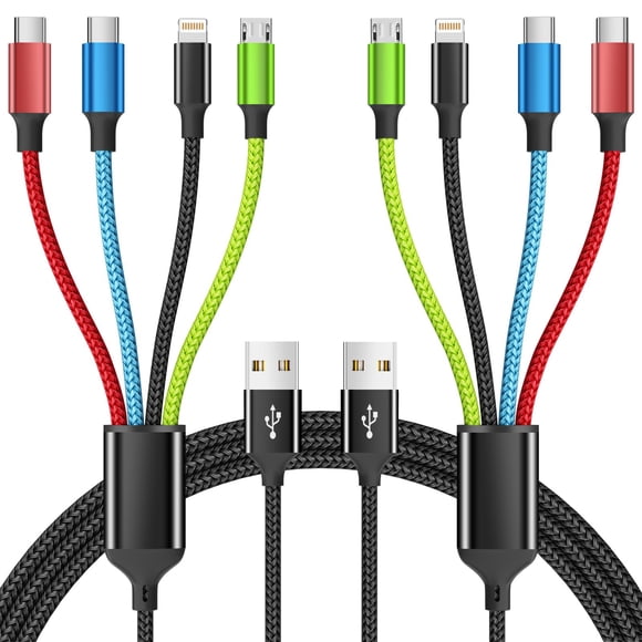 Cable de carga Firsting Travel Essentials Multi 4 en 1 de 5 pies
