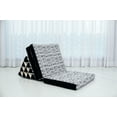 thumbnail image 6 of Leewadee - Comfortable Japanese Floor Mattress - Thai Floor Bed With Triangle Cushion - Futon Mattress - Thai Massage Mat,  Blue White, Kapok Filling, 6 of 8
