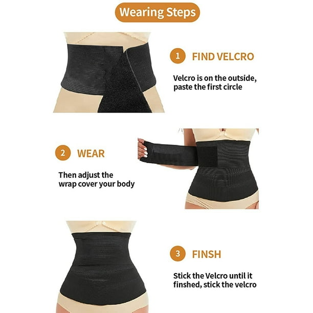 Invisible Wrap Waist Trainer Tape Bandage Women Slimming Tummy Wrap Belt  Sauna Trimmer Belt